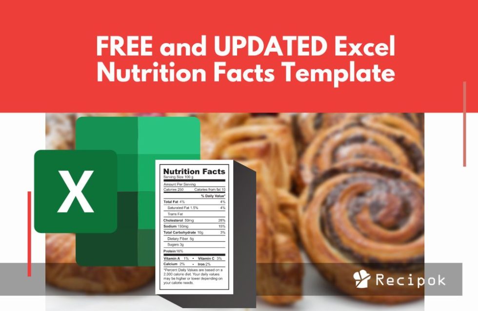FREE and UPDATED Nutritional Information Excel Template
