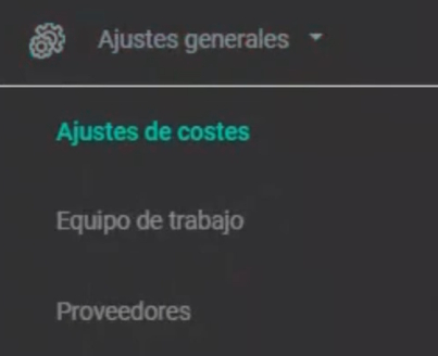 menú costes fijos