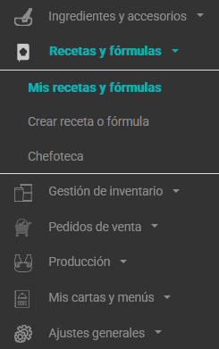 menú mis recetas