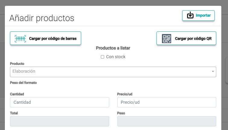 Sacar stock por lote con QR en Recipok